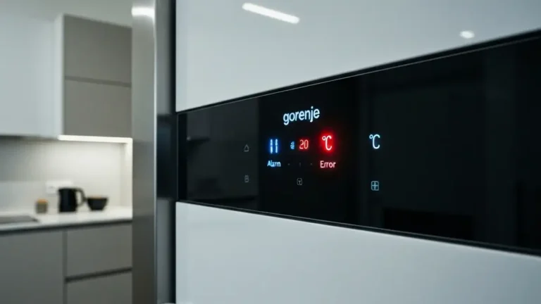 Lodówka Gorenje z podświetlonym wskaźnikiem alarmu temperatury