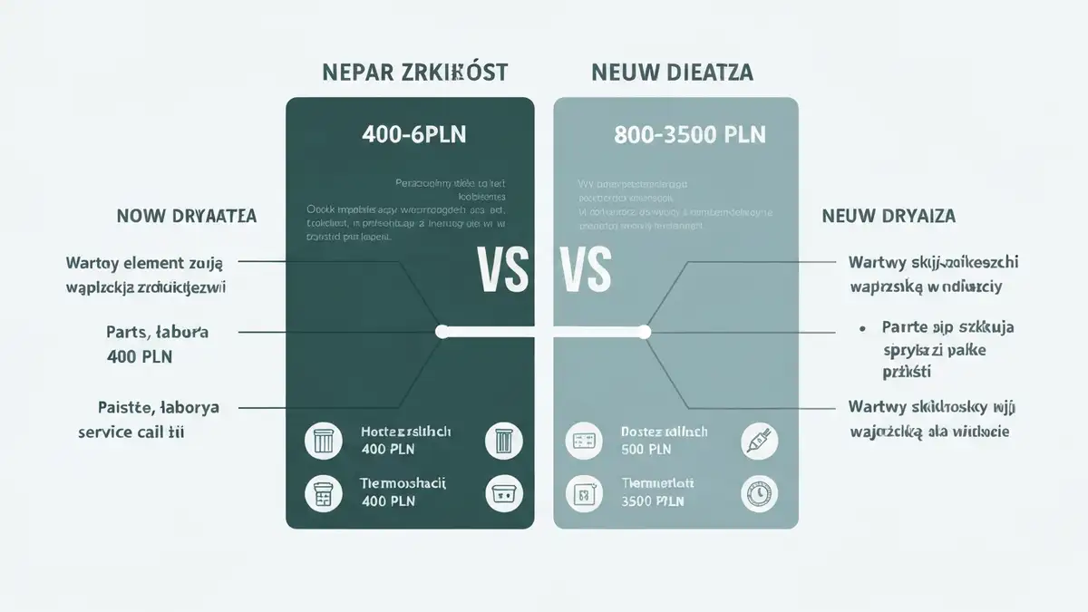Kiedy naprawa suszarki się nie opłaca: analiza kosztów naprawy vs zakup nowego urządzenia