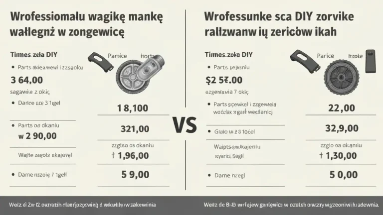 Porównanie kosztów wymiany łożysk pralki: serwis vs DIY – tabela z wyliczeniami