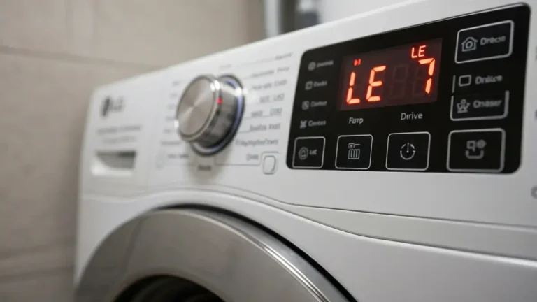 Kod błędu LE na wyświetlaczu pralki LG, silnik Direct Drive