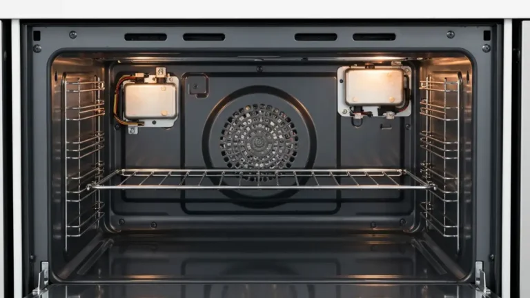 Piekarnik Electrolux z otwartymi drzwiami, widoczne elementy grzejne górny i dolny bez żaru