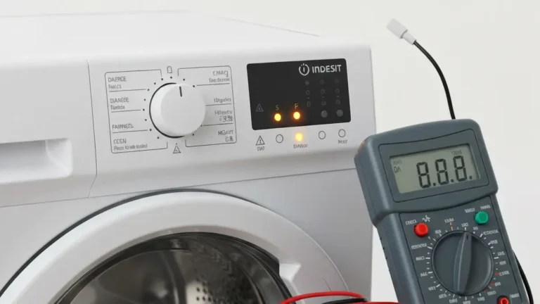 Pralka Indesit z migającą diodą błędu – kod temperatury przy zasilaniu