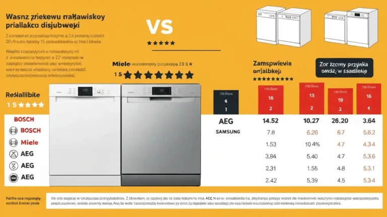 Porównanie zmywarek marki Bosch Miele AEG Samsung – ranking niezawodności