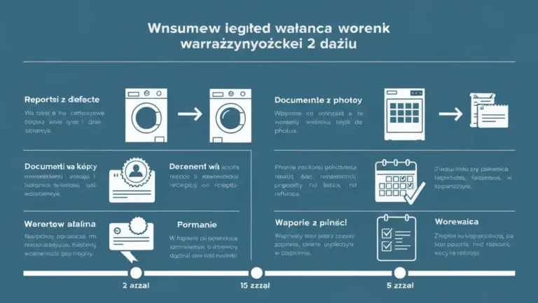 Schemat rękojmii na sprzęt AGD – prawa konsumenta, termin 2 lat, kroki dochodzenia reklamacji