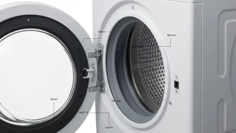 Pralka Samsung z widoczną drzwiczką AddWash i uszczelką gumową